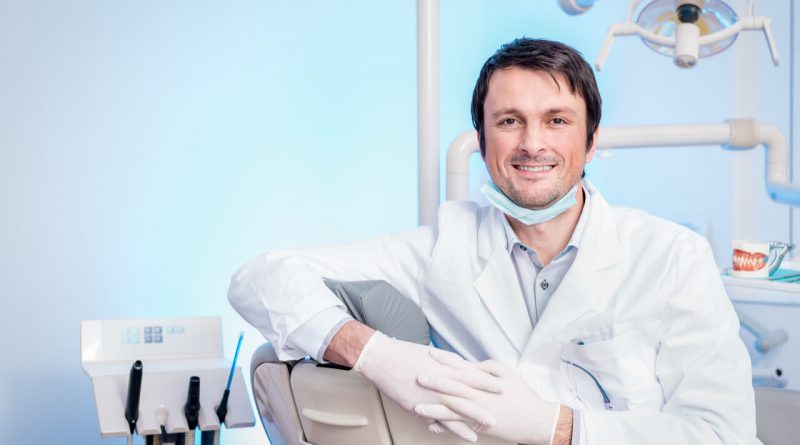male dentist sitting